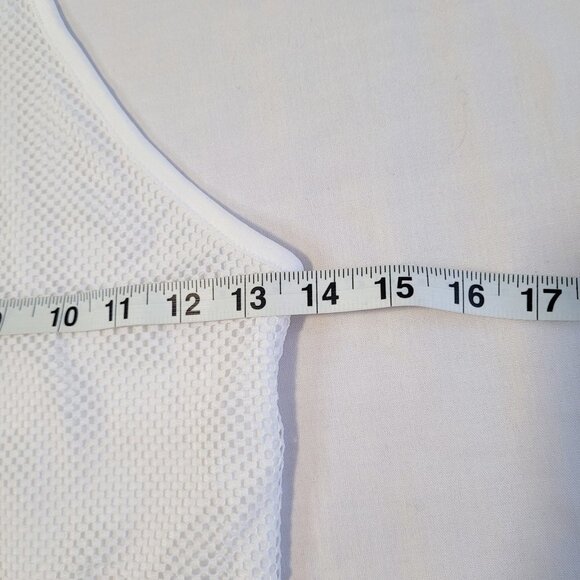Garage White Sporty Activewear Tank Tops, Athletic Top, Size S - Picture 5 of 6